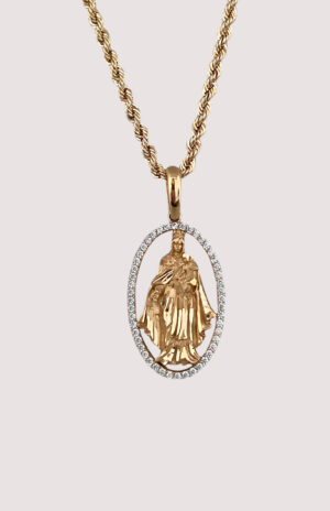 Virgin Mary CZ Pendant